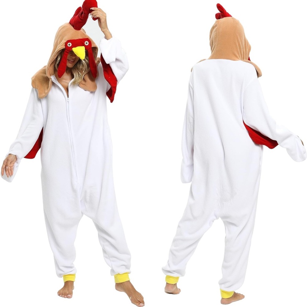 White Chicken Costume Onesie